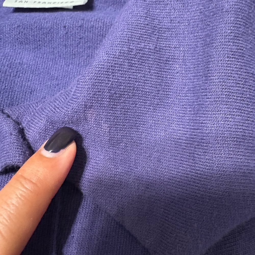 PacifiCotton by Bryn Walker Irene Jacket in Purple Cotton. Made in USA. Buttonup - Picture 15 of 15